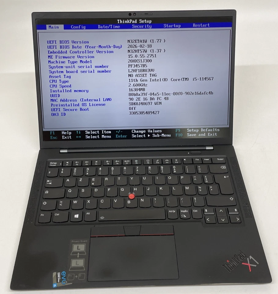 Lenovo ThinkPad X1 Carbon G9 · i5-1145G7 · 16GB · 256GB, photo 1 of 5