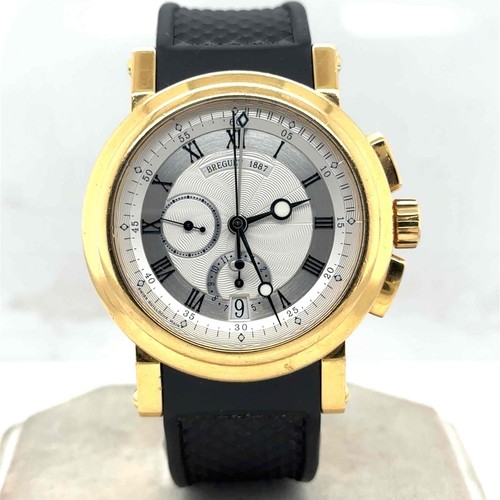 Breguet Marine Chronograph Automatic 42mm 18k Yellow Gold Men's 5827BA/12/5ZU