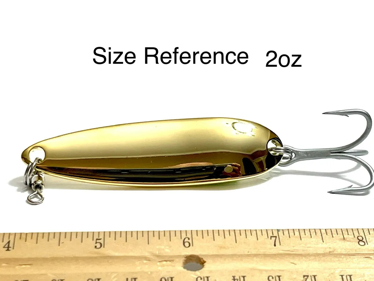 alligator lures for trout 2oz thru 7oz Stainless Steel Spoons - Gator Lures - Choose Size & Color