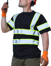 High Visibility Shirts for Mens Class 3 Hi Vis Reflective Construction Shirts fo
