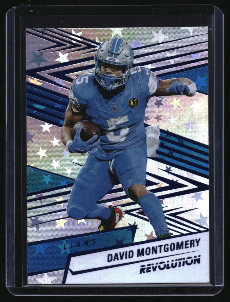 2025 Panini Revolution David Montgomery #105 Blue Astro 512/549
