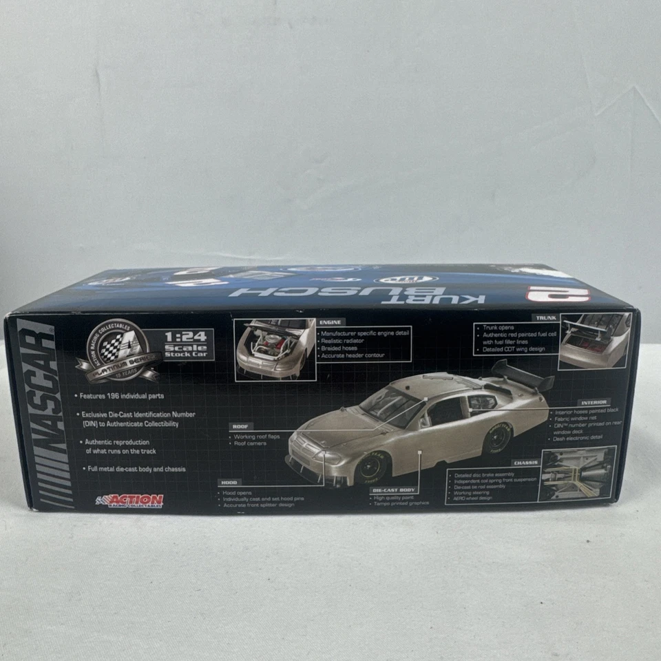 Action Racing Collectibles NASCAR Kurt Busch #2 1:24 Scale Stock Car Adult NEW - Image 4 of 4