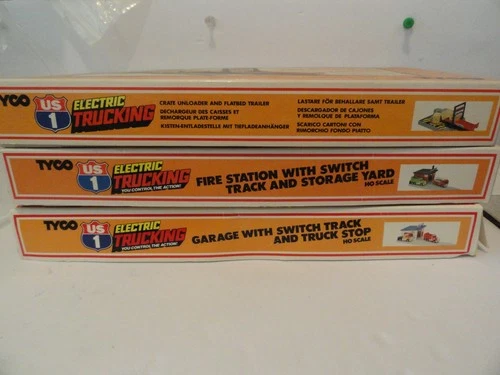 Tyco US-1 Electric Trucking Crate Unloader Fire Station + Garage Truck Stop
