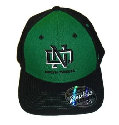 #ad North Dakota Sioux University Mens Zephyr Stretch Fit hat cap sz. XL New Ncaa $27.50