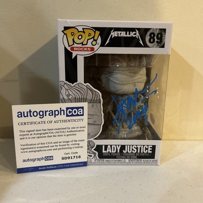 JASON NEWSTED SIGNED AUTOGRAPH LADY JUSTICE METALLICA FUNKO POP