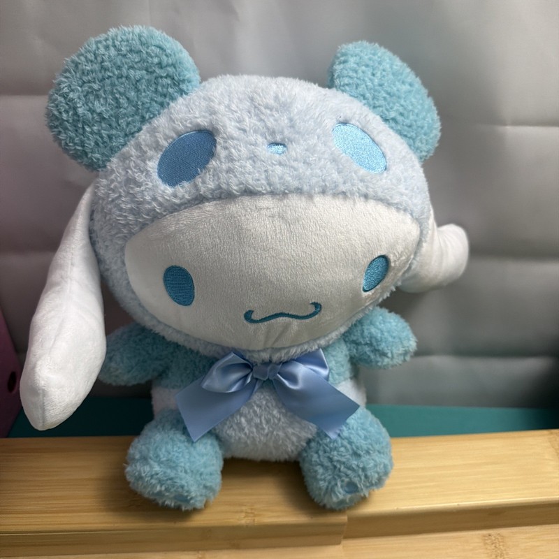 Sanrio Cinnamoroll Blue Panda Plush 11.8" Round 1 Exclusive NWT