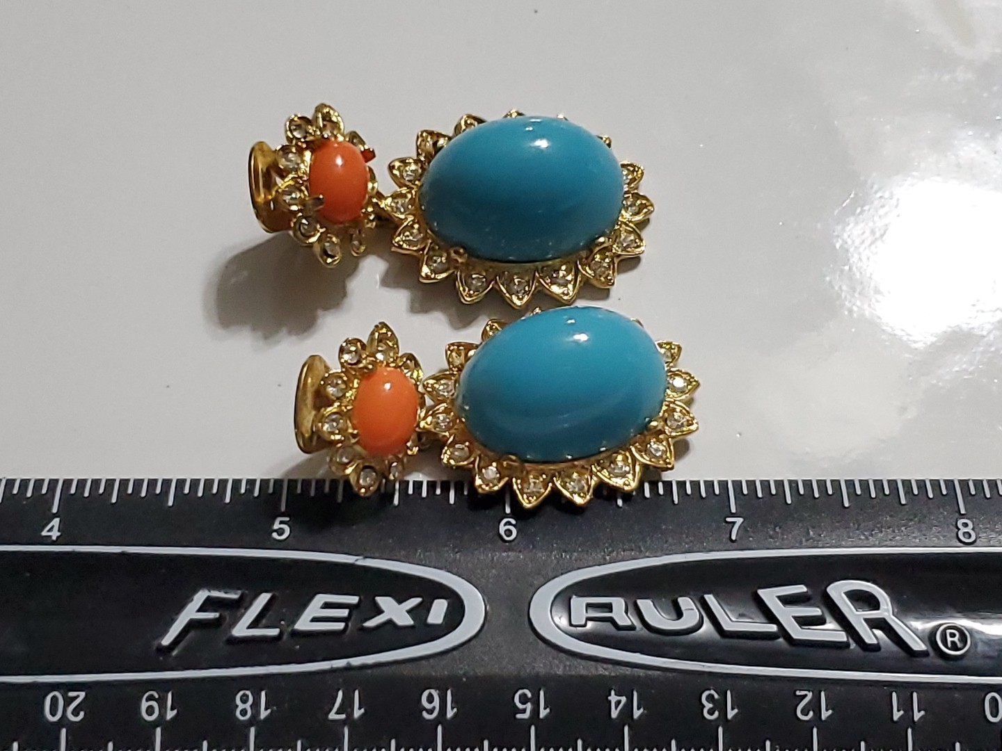 VINTAGE SIGNED KJL KENNETH JAY LANE FAUX TURQUOIS… - image 7