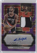 2023-24 Panini Select FOTL Neon Purple Pulsar Prizm 5/15 Rayan Rupert Auto 5i3