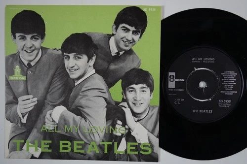 BEATLES All My Loving ARCHIVE M- SLEEVE & Sweden 45 LIGHT GREEN VARIANT swedish