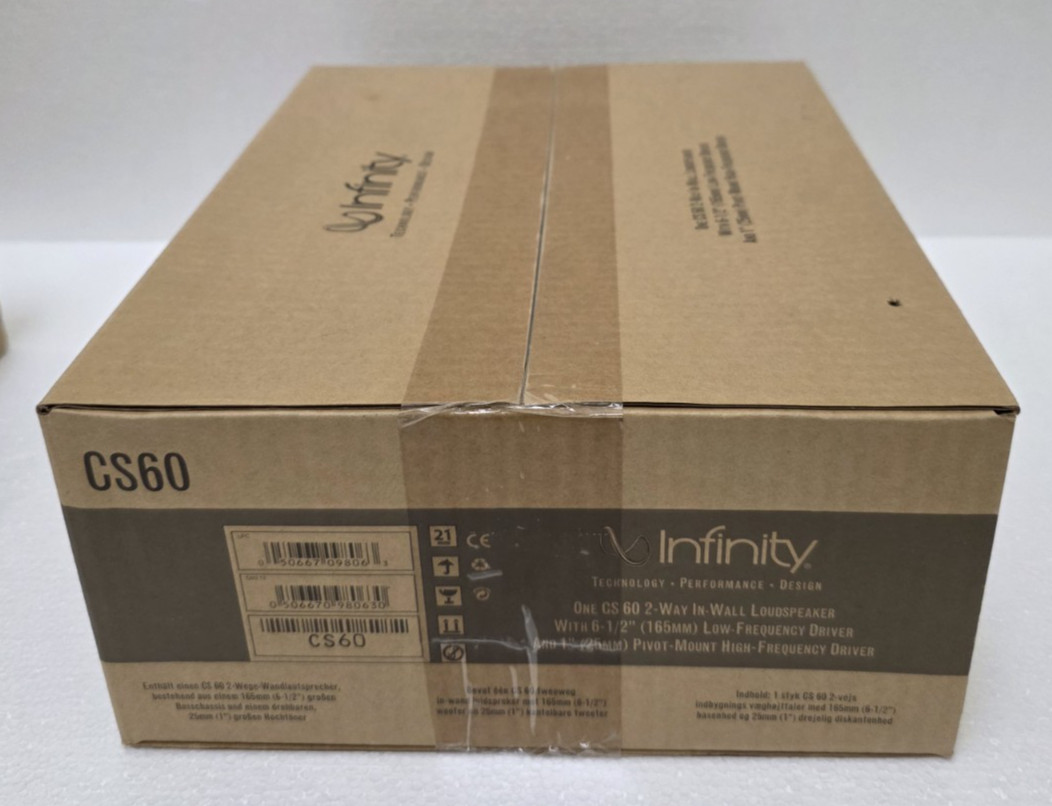NEW Pair Infinity CS60 2 way in wall speaker!