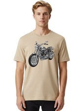 Chopper-Motorcycle-2 Mens Graphic Tee, 100 Cotton, Casual Summer Wear