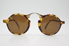 Vintage Sunglasses Junior Gaultier 57-0271 Brown Gold Oval Sunglasses