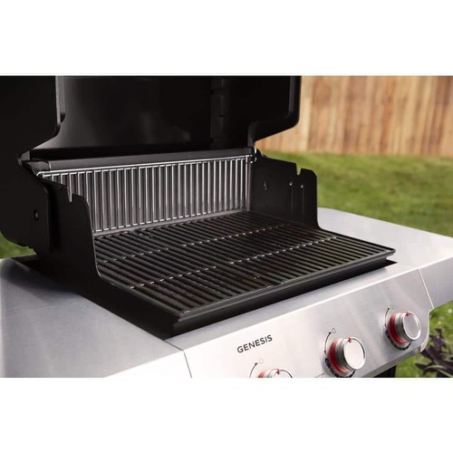 Weber Natural Gas Grill 3-Burner Grease Pan Tool Holder In Black W/ Grill Cover - Picture 7 of 12