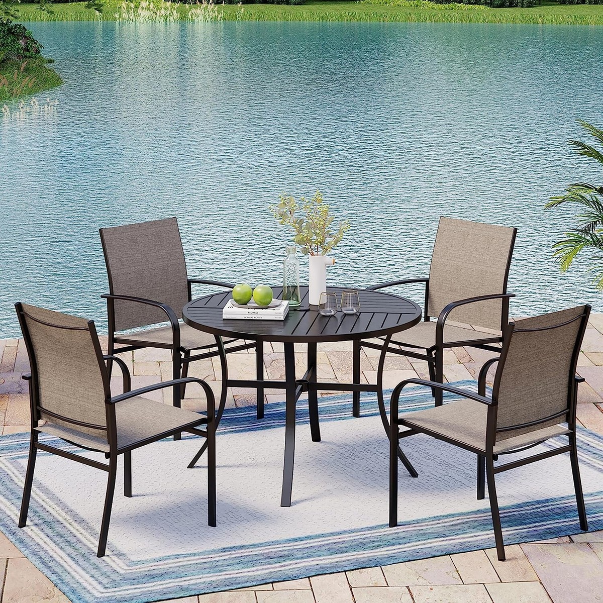 Piece Walmart Outdoor Chair Set Piece Outdoor Dining Set Patio