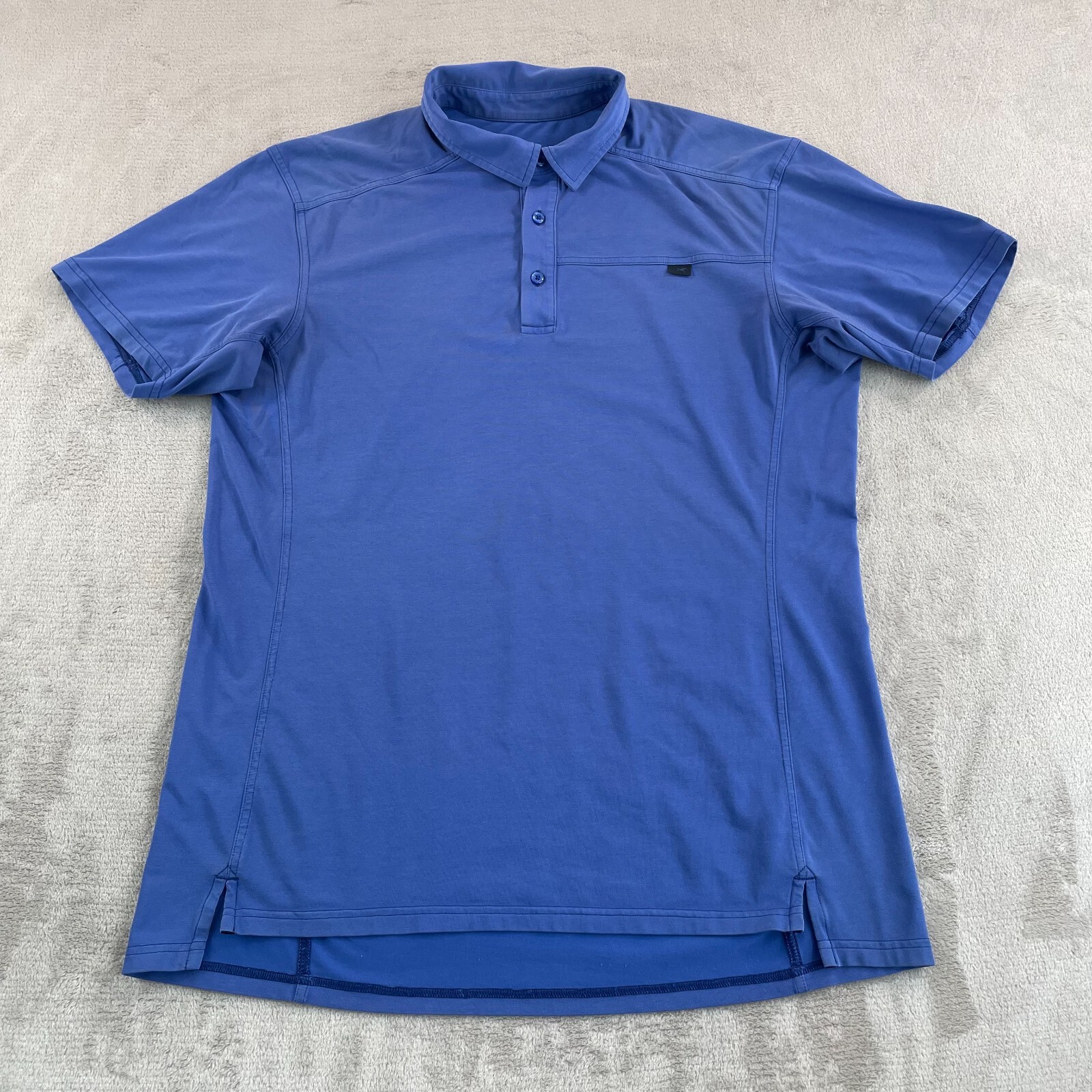 Arc'teryx Captive Polo Uomo Grande Blu Elasticizzata Umidità Stoppino Performance SS