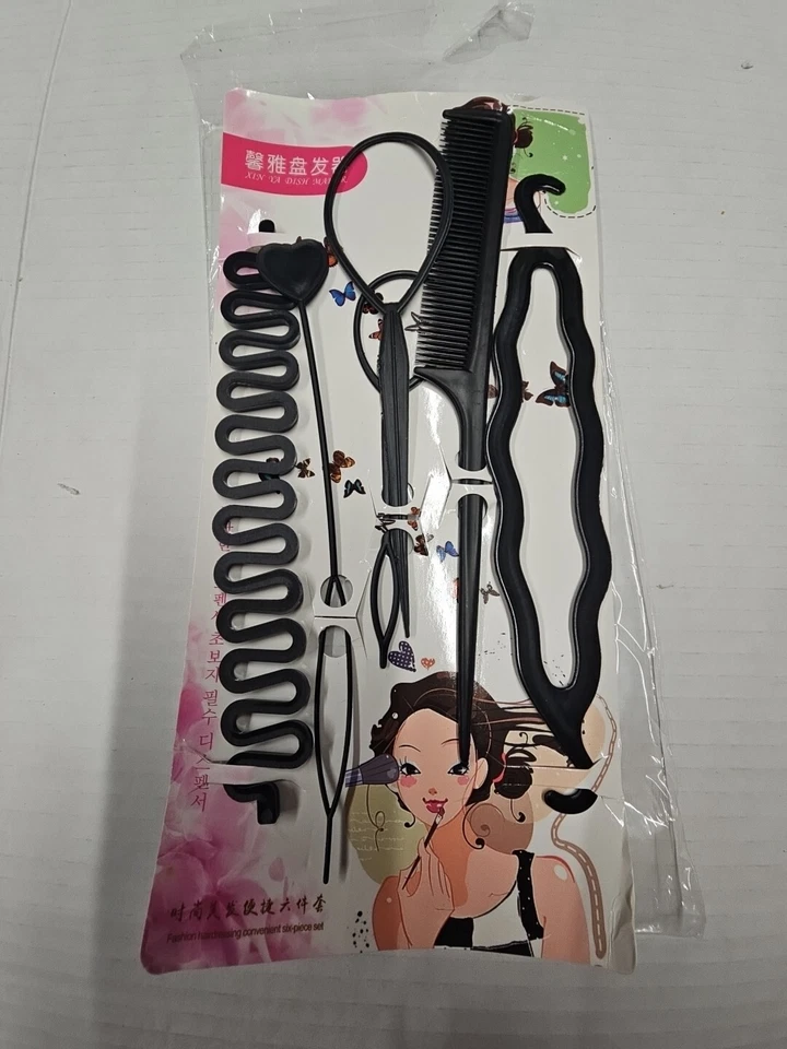 Juego de herramientas para el cabello herramientas de estilo trenza cola de caballo peine  Foto 2 de 4