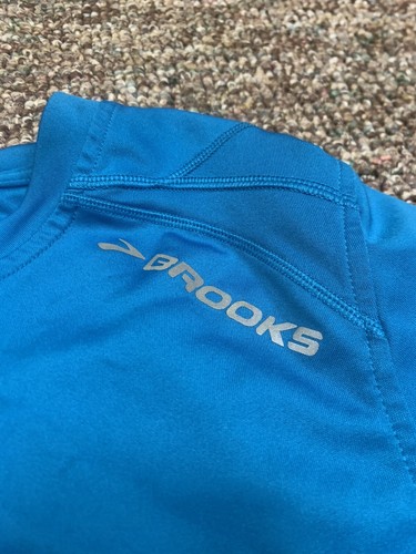 Brooks Running Reflective Athletic Gym T Shirt Mens Small (?) Blue - Picture 4 of 11
