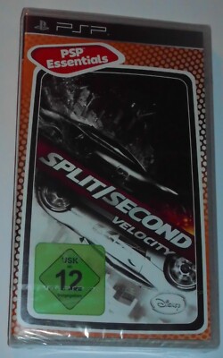 SPLIT/SECOND VELOCITY PSP ESSENTIALS NEUWARE NEU & OVP USK12  DISNEY. #