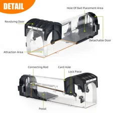 NEW Humane Mouse Traps,Live Traps Catcher Mousetrap - Live Catch and Release