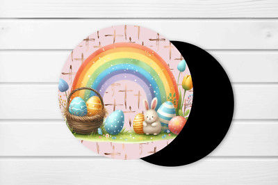 4, Easter #7, 4'' Coasters, 4mm thick, neoprene, non-slip (r208)