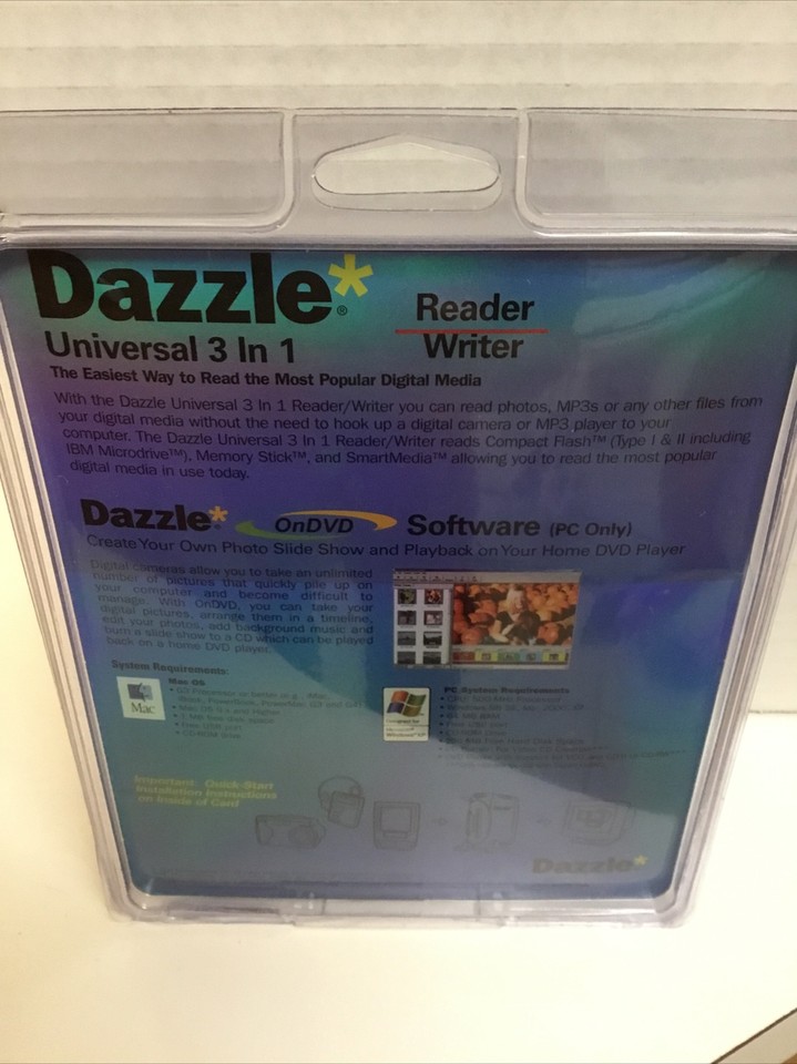 Dazzle Universal 3 In 1 Reader Writer DM-23600 NEW | eBay