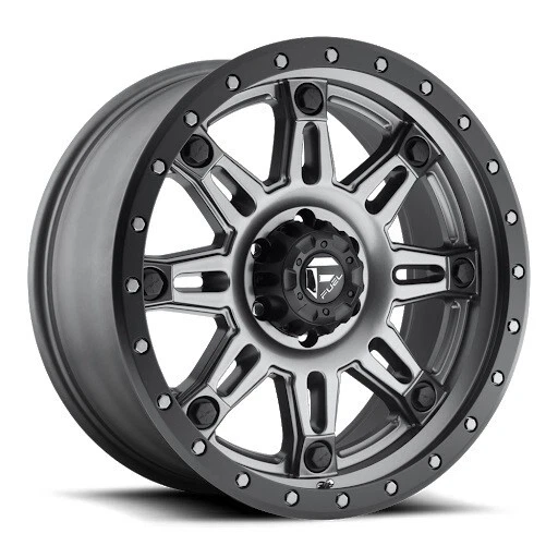 FIT TOYOTA TACOMA 4RUNNER TRD 17 WHEEL GUNMETAL W BLACK LIP FUEL HOSTAGE Foto 2 de 4