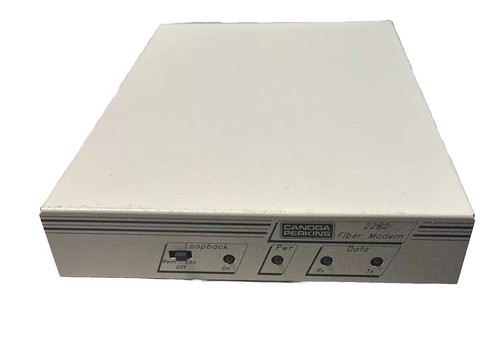 CANOGA PERKINS 2262 FIBER MODEM USED W/ Power Supply.