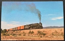 NATIONAL RAILWAY OF MEXICO STEAM LOCOMOTIVE 3028 MEJA MEXICO 1963 COLOR POSTCARD