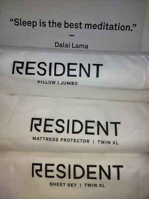 Resident Serenity Sleep Bedding Bundle twin XL  741-GWPBundle-TXL White