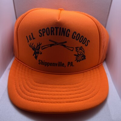 Mad-hater Brand Cap Vintage Buck Hunting Hat Orange Workwear Soft