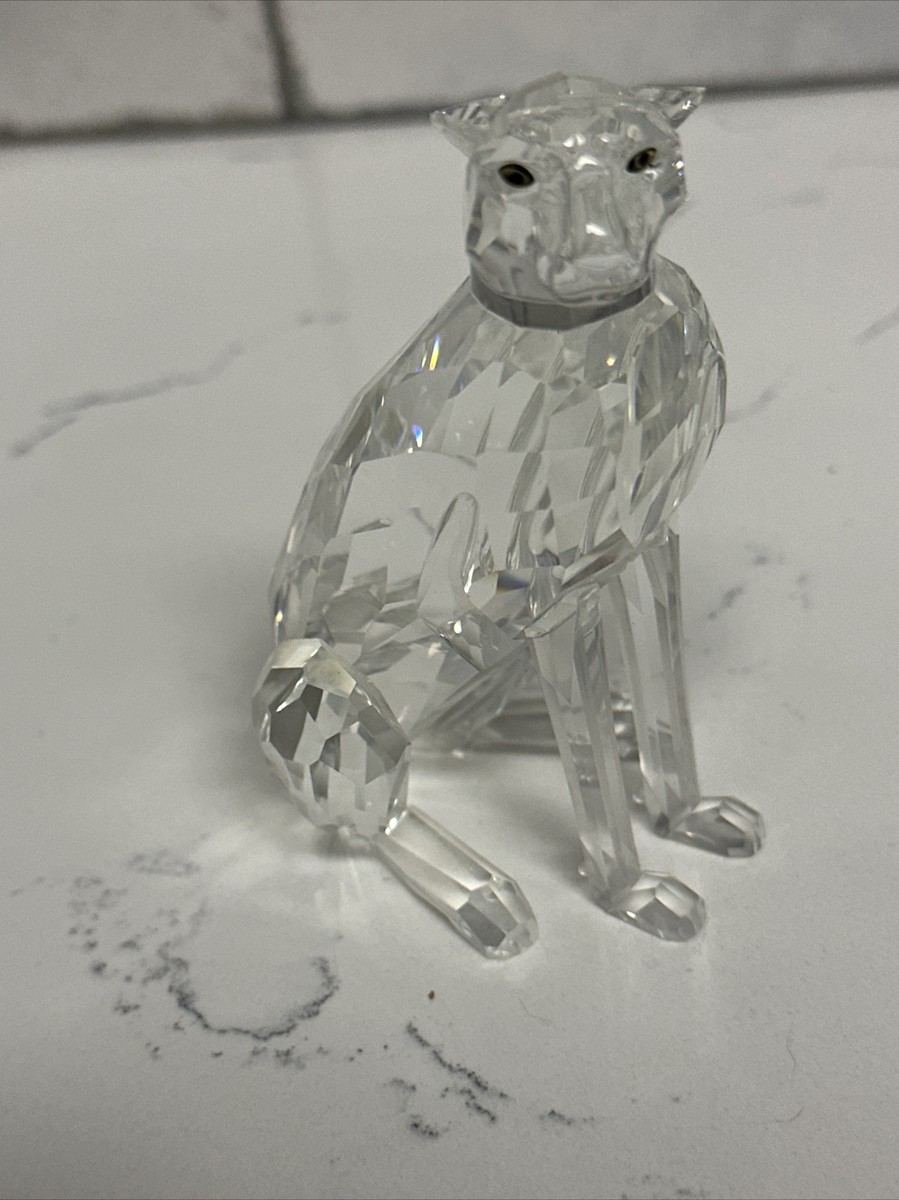 SWAROVSKI ダックス✨ Swarovski Crystal ~ Jaguar ~ Cheetah #A7610 1994 Retired Amber