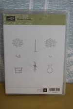 Stampin Up Rubber Stamp Set BOUQUET BUNCH Vase Pot Flower Y