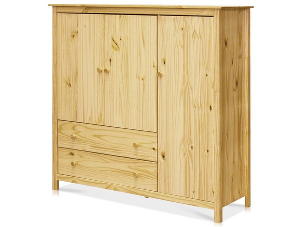 WäScheschrank Kleiderschrank Massivholzschrank 3-Trg. Tobino Kiefer Natur 3T2SK-image