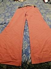 VERO MODA, NWT, Peach & Blue Super Cute Retro Wide Leg Pants, Belted, Gorgeous!