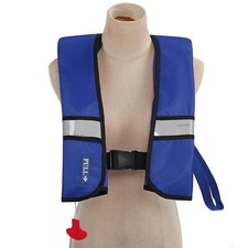 Auto Inflatable Life Vest Adult Fishing Jacket Swimming Survival Reflective Blue