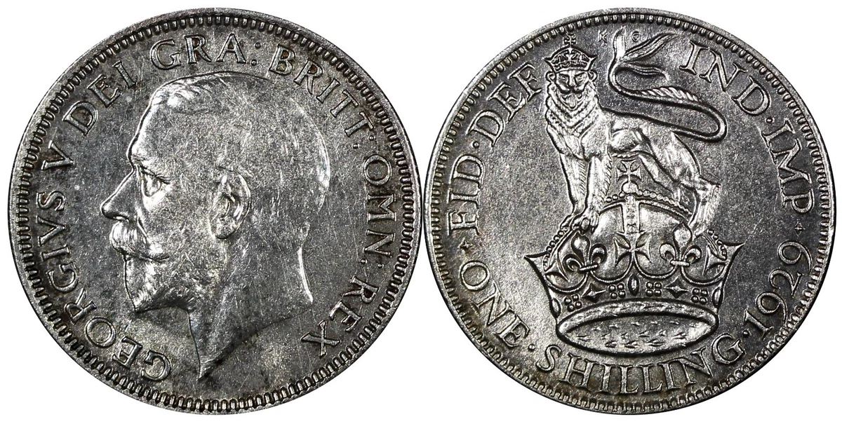 银色1929 年英国硬币| eBay
