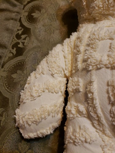 Vintage Chenille Teddy Bear Bedspread Handmade Stuffed Animal 15” Lt Yellow - Picture 3 of 12