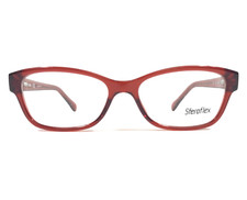 Sferoflex Eyeglasses Frames 1571 1018 Red Transparent Cat Eye Full Rim 50-15-135