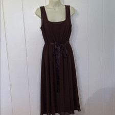 Nwot Alfred Sung brown chiffon dress