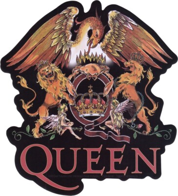 Sticker - Queen Freddie Mercury Designed Crest 4.5'' x 5'' Die Cut #10344