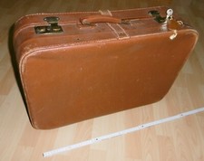 leder reise auto hand koffer alt mit 2 schlüssel alt top vintage nostalgie deko