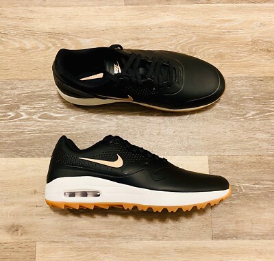 Size 9.5 - Nike Air Max 1 Golf Black Gum W for sale online