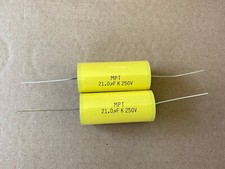 2 x 21uF 250V 21 mfd NP Non Polarized Crossover Audio Capacitor MPT Film
