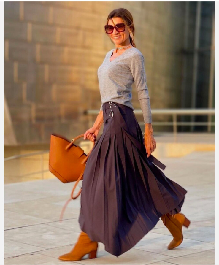 Nuevo Con Etiquetas Zara Mujer Colección Falda Asimétrica Kilt Midaxi Talla M 12