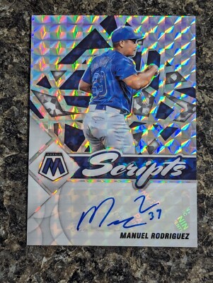 2022 Mosaic Scripts Auto Holo Prizm #SC-MR Manuel Rodriguez Chicago Cubs