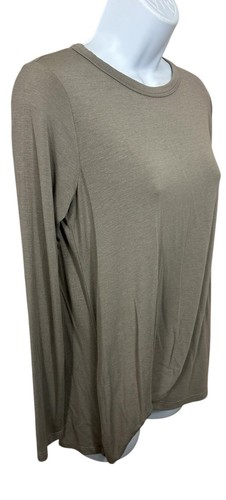 Womens Sen Gray Long-Sleeve Top Sz 1 Small US Front Tucked Knot Soft Modal Shirt - Bild 2 von 7