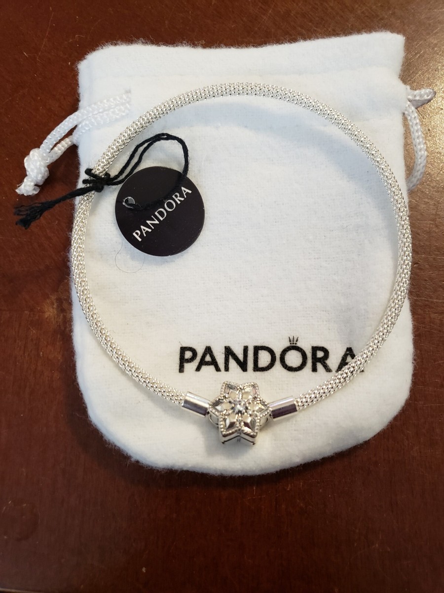 アクセサリー Pandora silver bracelet PANDORA Sterling Silver Bracelet, Signature Clasp, Snake