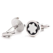 1 Pair Fashion Mens Cufflinks Round Shirt Suit Cuff Links for Men Formal Wear