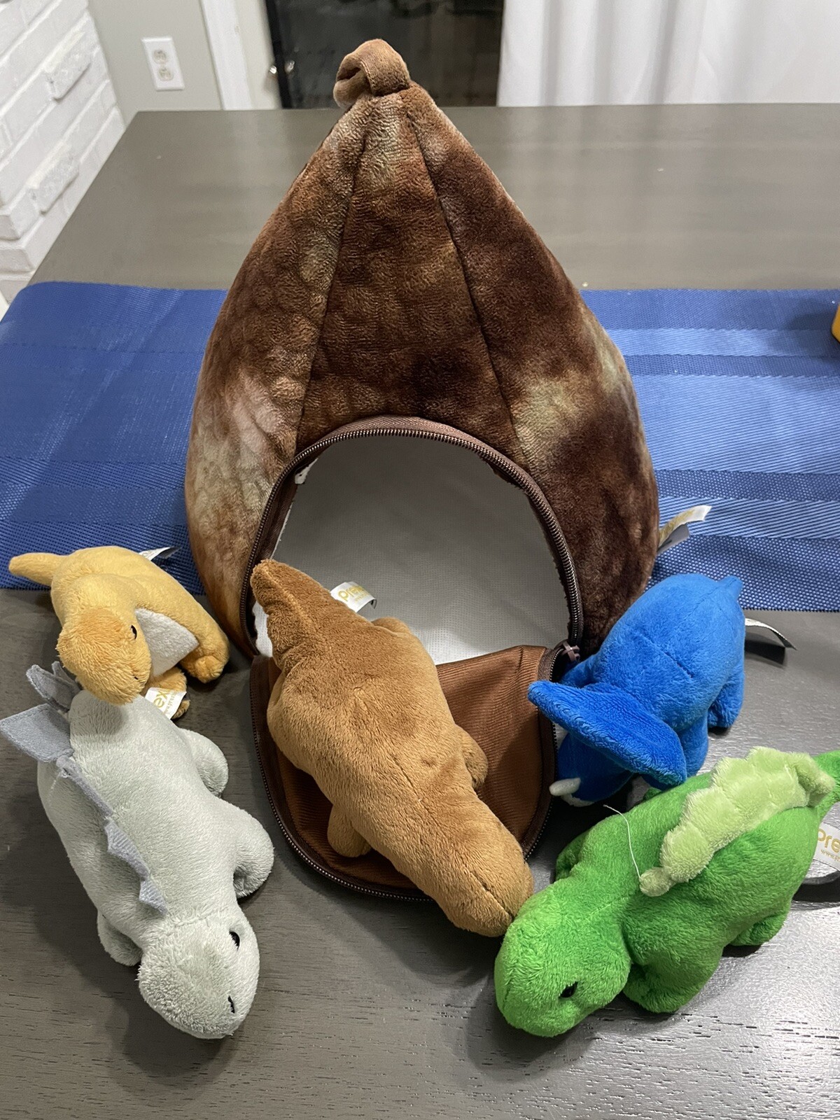 plush dinosaur volcano