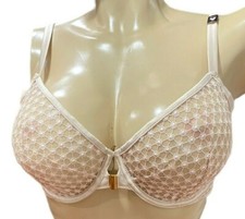 Victorias Secret LUXE Starburst Unlined Demi Underwire Bra Champagne Embroidered